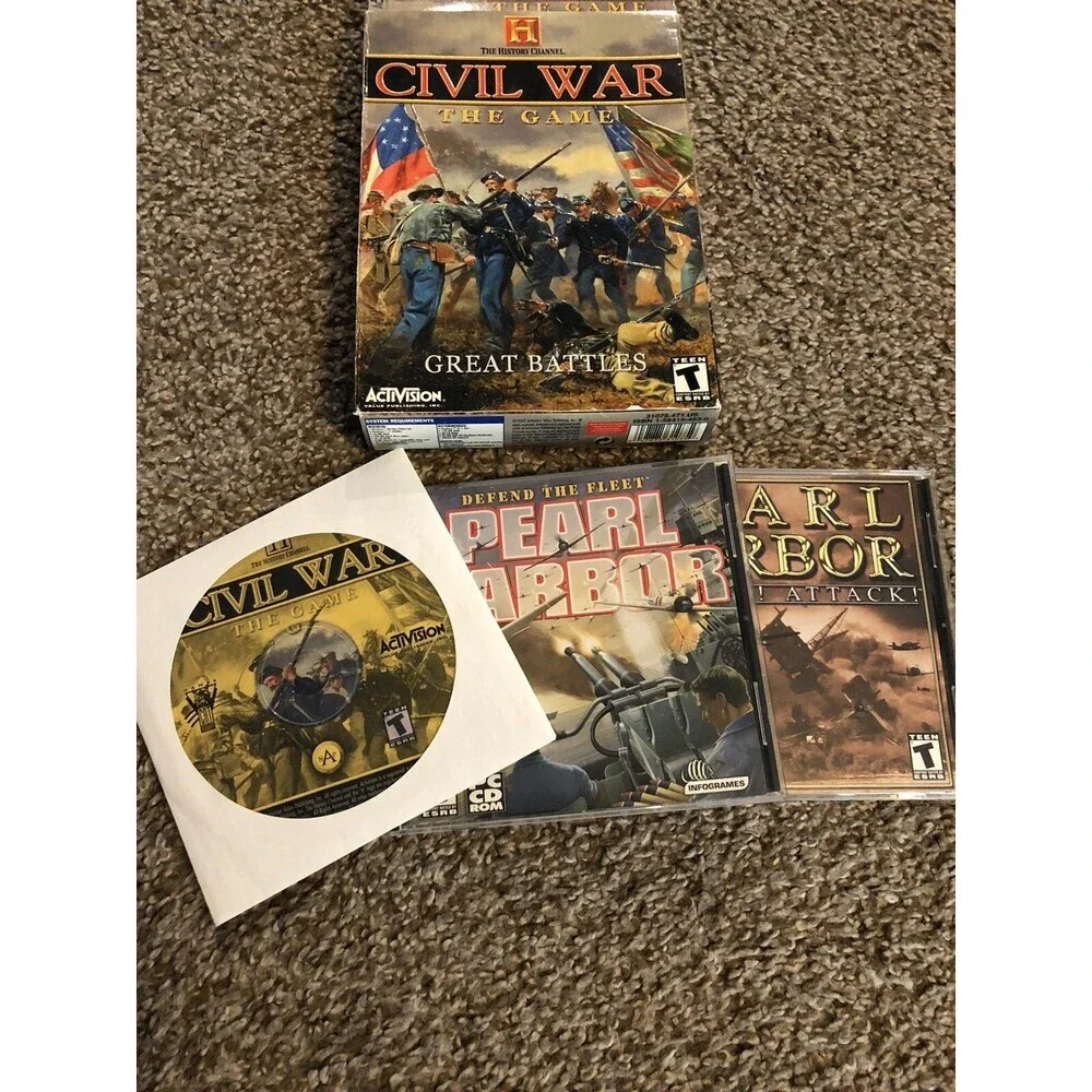 History Channel: Civil War The Game PC 2003 Game and Box *missing manual*